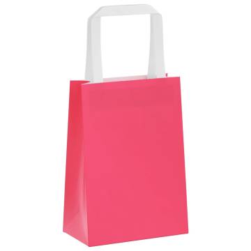 Paper Bags 50 pcs with Handles Pink | Eco-Friendly Packaging