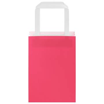 Paper Bags 50 pcs with Handles Pink | Eco-Friendly Packaging