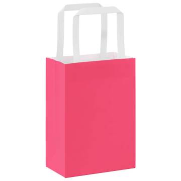 Paper Bags 50 pcs with Handles Pink | Eco-Friendly Packaging