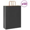  Paper Bags 50 pcs with Handles Black 32x12x42 cm Colour black Size 32 x 12 x 42 cm Quantity in Package 50 