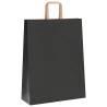 Black Paper Bags with Handles - 50 Pcs | Eco-Friendly & Durable