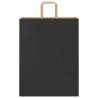 Black Paper Bags with Handles - 50 Pcs | Eco-Friendly & Durable