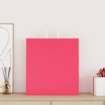 Pink Paper Bags with Handles - 50 pcs | Durable & Recyclable