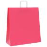 Pink Paper Bags with Handles - 50 pcs | Durable & Recyclable