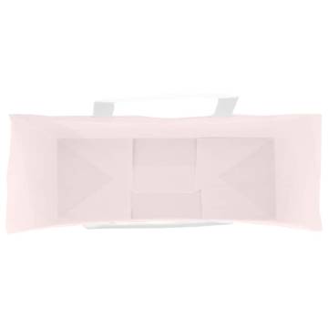 Pink Paper Bags with Handles - 50 pcs | Durable & Recyclable