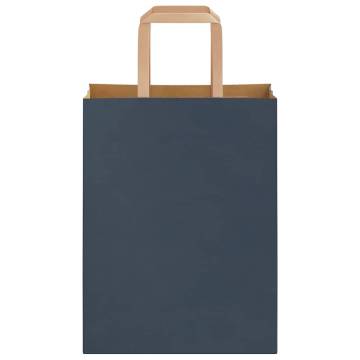 Blue Paper Bags with Handles - 50 pcs | Eco-Friendly & Durable