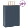  Paper Bags 50 pcs with Handles Blue 32x12x42 cm Colour blue Size 32 x 12 x 42 cm Quantity in Package 50 