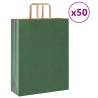  Paper Bags 50 pcs with Handles Green 32x12x42 cm Colour green Size 32 x 12 x 42 cm Quantity in Package 50 