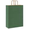 Green Paper Bags with Handles - 50 pcs | 32x12x42 cm