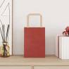 Red Paper Bags with Handles - 50 pcs, Durable & Recyclable