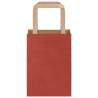 Red Paper Bags with Handles - 50 pcs, Durable & Recyclable