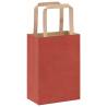 Red Paper Bags with Handles - 50 pcs, Durable & Recyclable