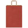 Red Paper Bags with Handles - 250 pcs - Eco-Friendly 26x12x35 cm