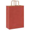 Red Paper Bags with Handles - 250 pcs - Eco-Friendly 26x12x35 cm