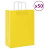  Paper Bags 50 pcs with Handles Yellow 26x12x35 cm Colour yellow Size 26 x 12 x 35 cm Quantity in Package 50 