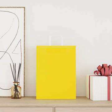 50 Yellow Paper Bags with Handles - Eco-Friendly & Durable