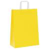 50 Yellow Paper Bags with Handles - Eco-Friendly & Durable