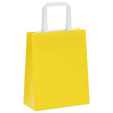 Yellow Paper Bags 250 pcs with Handles - Eco-Friendly Packaging