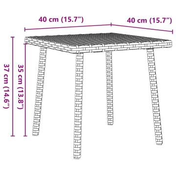 Garden Coffee Table Rectangular Brown 40x40x37 cm | Hipomarket