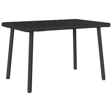 Garden Coffee Table Black 60x40 cm - Durable Poly Rattan