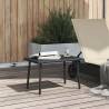 Garden Coffee Table Black 60x40 cm - Durable Poly Rattan