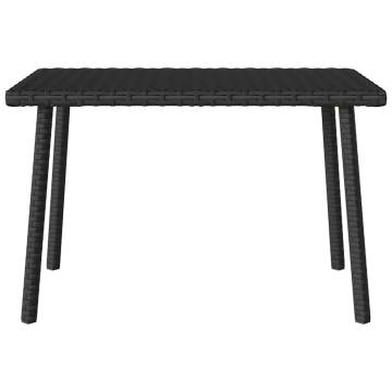 Garden Coffee Table Black 60x40 cm - Durable Poly Rattan