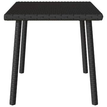 Garden Coffee Table Black 60x40 cm - Durable Poly Rattan