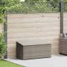 Garden Storage Box Grey 110x50x58 cm | Poly Rattan