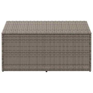 Garden Storage Box Grey 110x50x58 cm | Poly Rattan