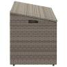 Garden Storage Box Grey 110x50x58 cm | Poly Rattan