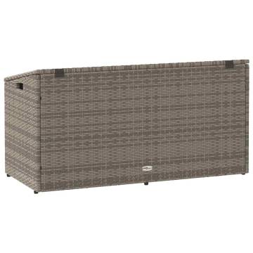 Garden Storage Box Grey 110x50x58 cm | Poly Rattan