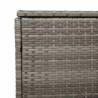 Garden Storage Box Grey 110x50x58 cm | Poly Rattan