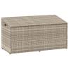  Garden Storage Box Light Grey 110x50x58 cm Poly Rattan Colour light grey Size 110 x 50 x 58 cm 