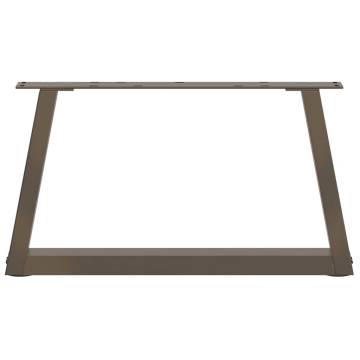 V-Shape Dining Table Legs - Natural Steel 70x30 cm | HipoMarket