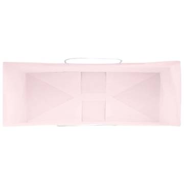 Pink Paper Bags with Handles - 50 Pcs | Eco-Friendly Packaging