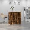 Reception Desk Smoked Oak | 100x50 cm | Durable Engineered Wood