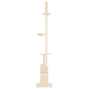 Cream Floor to Ceiling Cat Tree | 250.5-276.5 cm | Hipomarket