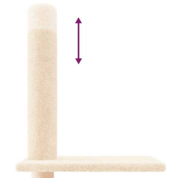 Cream Floor to Ceiling Cat Tree | 250.5-276.5 cm | Hipomarket