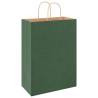 Eco-Friendly Green Paper Bags with Handles - 250 pcs