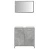 Stylish Bathroom Cabinet with Mirror in Concrete Grey