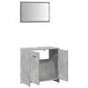 Stylish Bathroom Cabinet with Mirror in Concrete Grey