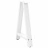 A-Shaped Coffee Table Legs - 2 pcs White Steel 60x(72-73) cm