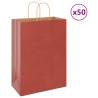  Paper Bags 50 pcs with Handles Red 32x17x44 cm Colour red Size 32 x 17 x 44 cm Quantity in Package 50 