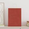 50 Red Paper Bags with Handles - Durable & Eco-Friendly