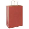 50 Red Paper Bags with Handles - Durable & Eco-Friendly