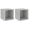 Concrete Grey Wall Cabinets - 2 pcs 37x37 cm | HipoMarket