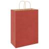 50 Red Paper Bags with Handles - Durable & Eco-Friendly