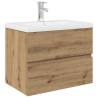 Sink Cabinet with Built-in Basin and Faucet - Artisan Oak