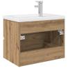 Sink Cabinet with Built-in Basin and Faucet - Artisan Oak