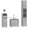 3 Piece Bathroom Furniture Set - Concrete Grey Engineered Wood